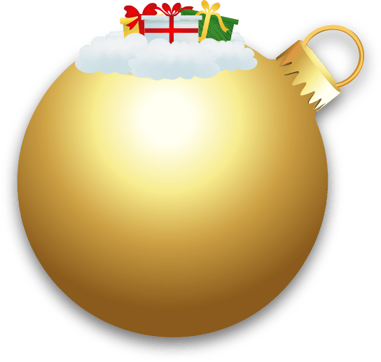 large golden Christmas bauble