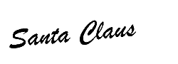 Santa Claus' signature